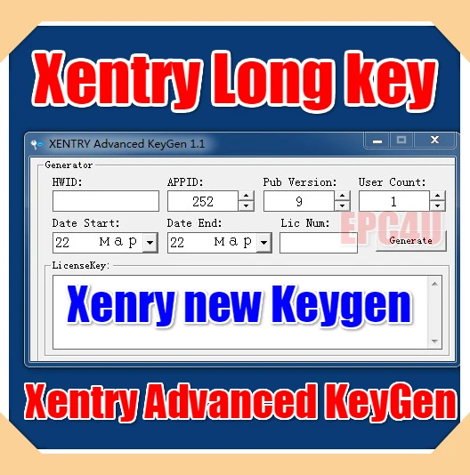 for Xentry Advanced KeyGen 1.1 -  for Xentry Long Key Keygen unlocked