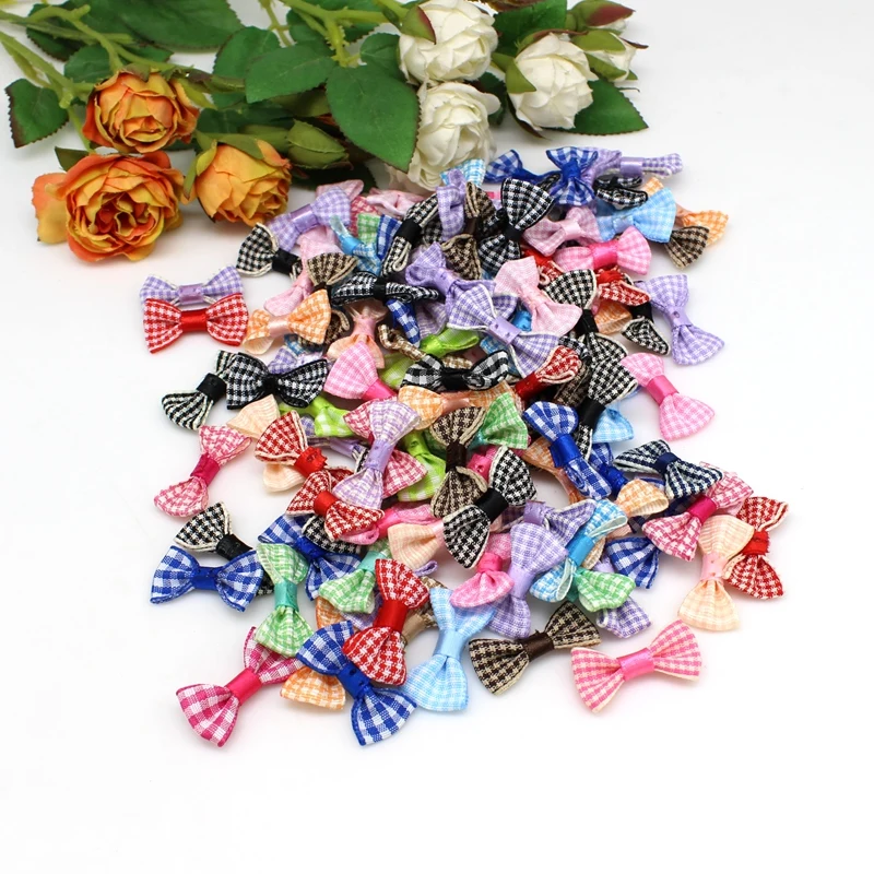 50 pz/lotto nastro di raso fiocco fiore forniture per feste fai da te per bambini confezione regalo Scrapbooking abbellimento per accessori