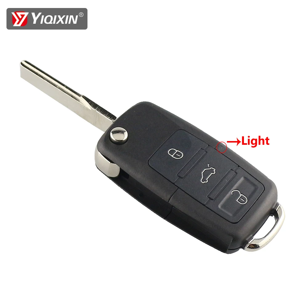 

YIQIXIN 3 Button For Volkswagen Vw Jetta Golf Passat Beetle Skoda Seat Polo B5 Flip Remote Folding Car Key Cover Fob Case Shell