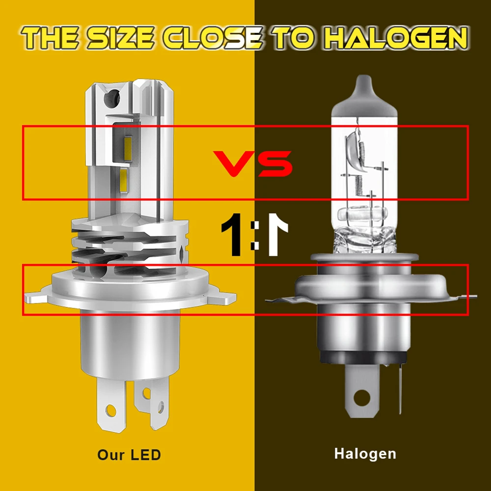 2x H4 LED Headlight 6000K White Lamp LED Bulb H7 Auto Car Light 10000LM LED Headlight for Lada Niva Granta Xray Model 2114