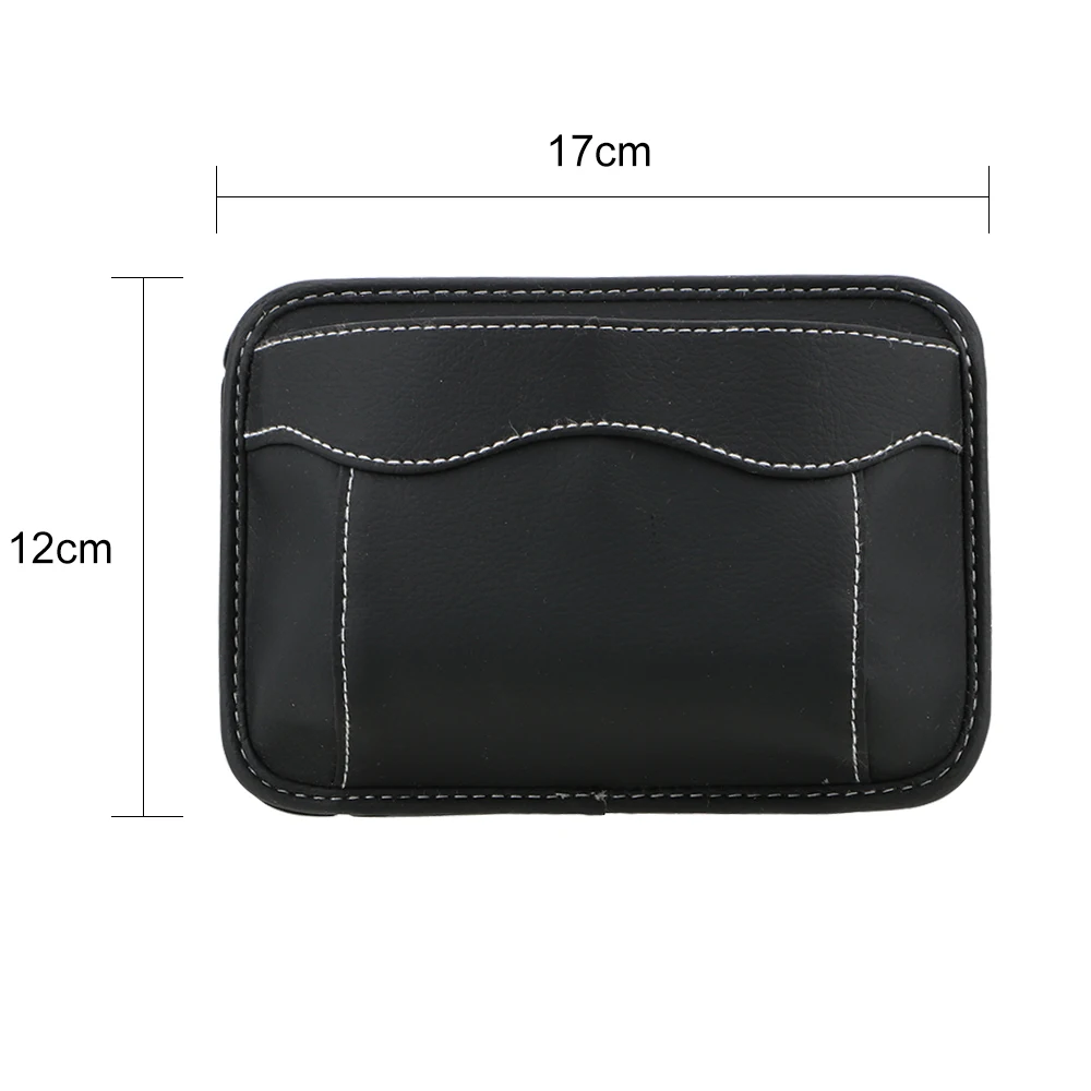 Car Pouch Bags Organizer Universal PU Leather Cards Mobile Phone Collecting Sticky Bag Interior Accessories Car Storage Box