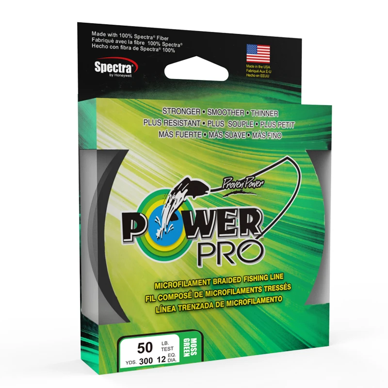 Línea de pesca trenzada 2019 POWER PRO, longitud: 275m/300yds, diámetro: 0,23mm-0,43mm, tamaño: 20-80lb, Super PE