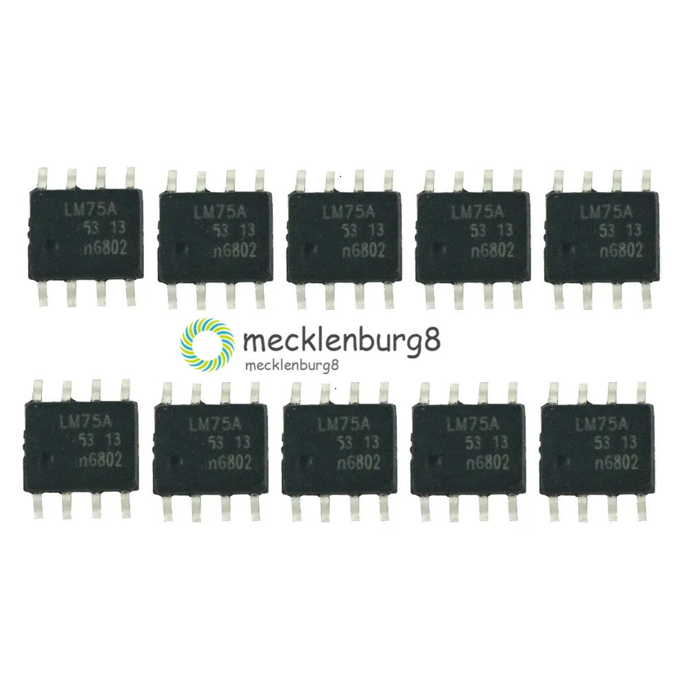 Цифровой датчик температуры LM75 LM75AD LM75A SOP-8 I2C IC, 5 шт.