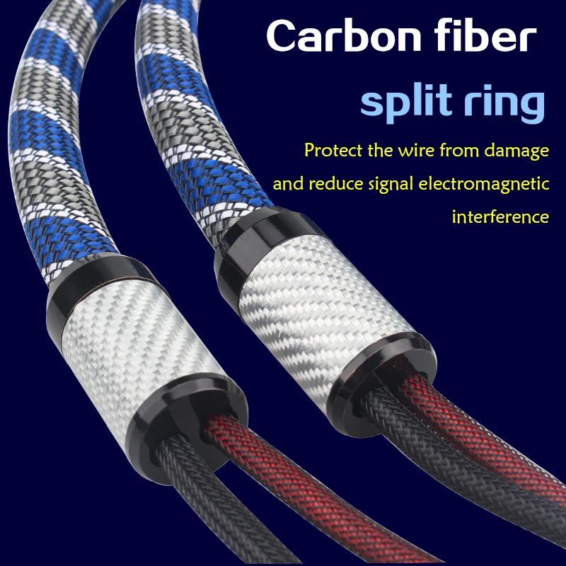GK-600-II Fever Grade Subwoofer HIFI oxygen-free copper (OFC) audio speaker cable amplifier cable carbon fiber plug