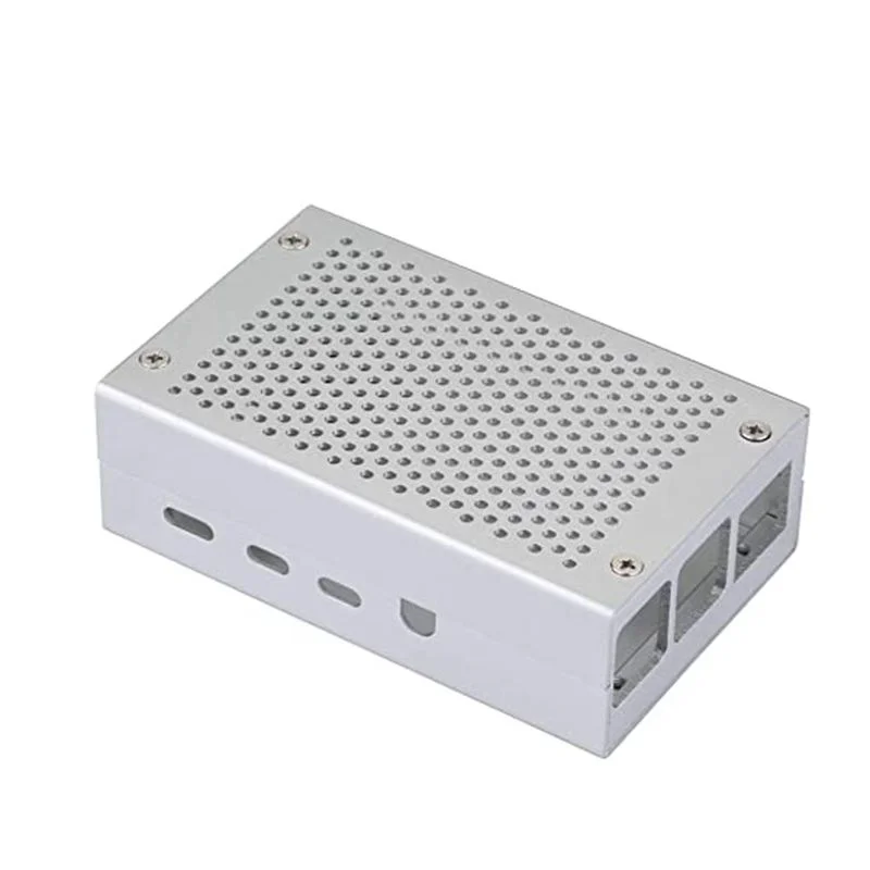 Aokin Raspberry Pi 4กรณี RPI 4อลูมิเนียมกรณี RPI 4B โลหะเงินสีดำ Enclosure สำหรับ RPI 4ชุด B