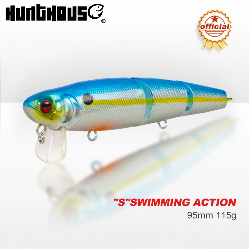 

Hunthouse Mikey JR Wakebait Swimbait Fishing Lures Minnow Jointed Bait With Soft Tail For Bass Pike 2020 pesca Tackle