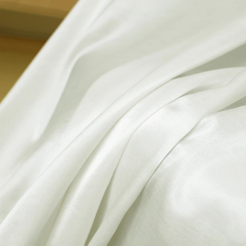 1 meter X 1.4 meter Natural white silk satin fabric soft silk cotton charmeuse lining