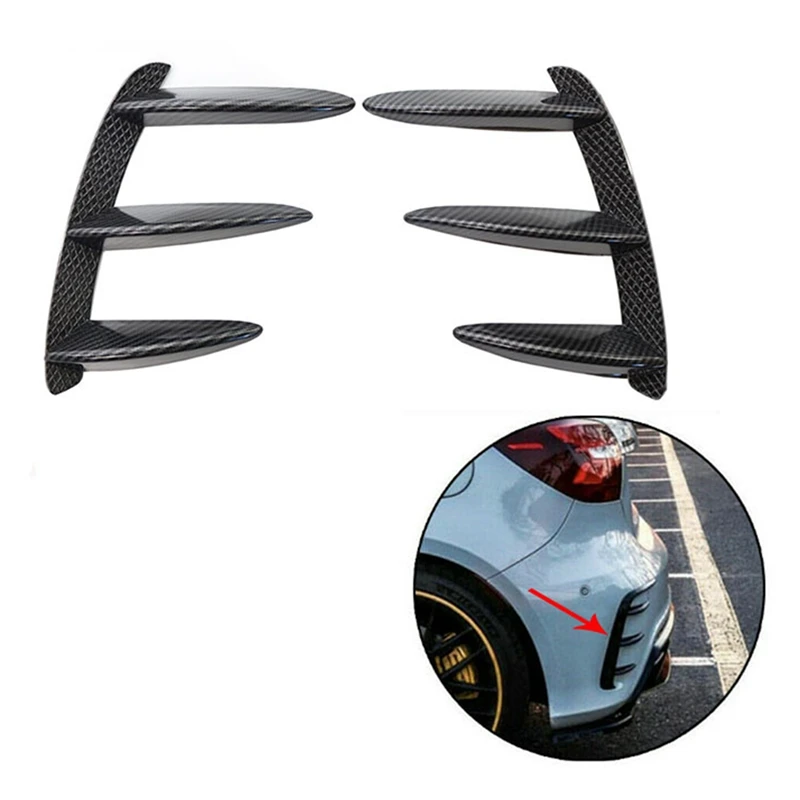 

Carbon Fiber Rear Bumper Lip Spoiler Canards Vents for Mercedes Benz W176 A200 A250 A45 AMG Car Accessories
