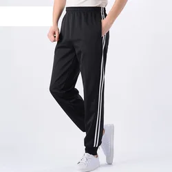 2023 Summer Men's Casual Sweatpants Men Jogger Basic Trousers Tracksuit Side Stripe Bottoms Breathable Sportswear Track Pants