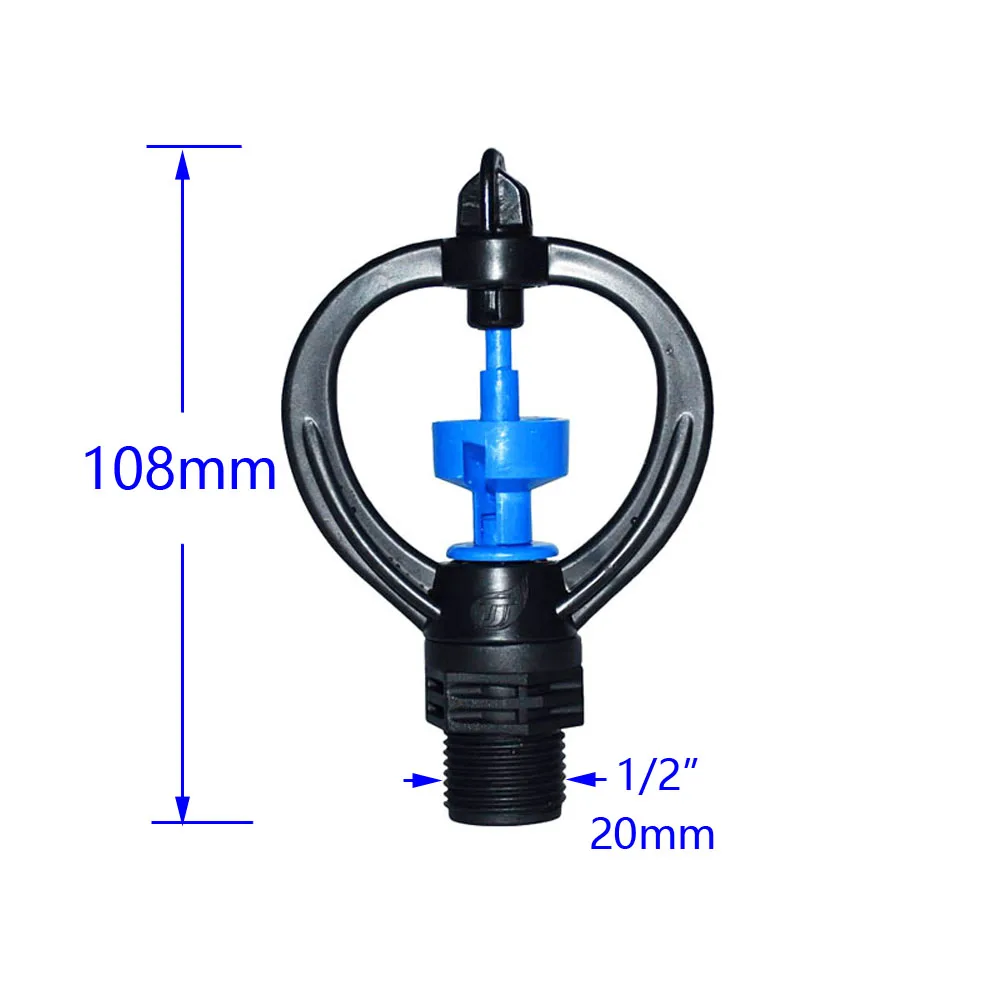 1/2 Inch External Thread Rotary Sprinklers farm irrigation sprinkler Lawn Garden Gardening Water watering 1PC