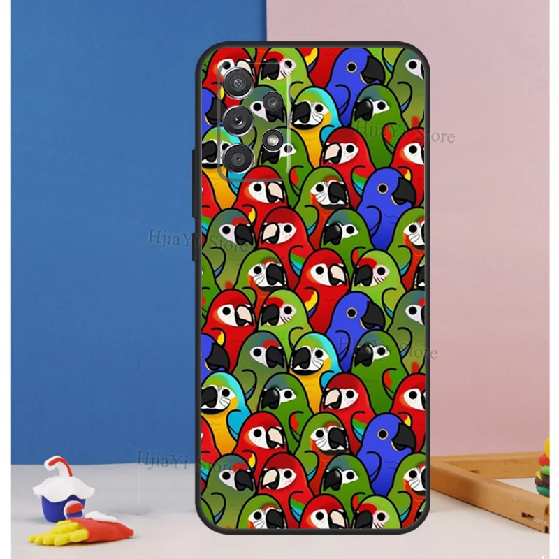 Parrot Birds Cockatiel For Samsung Galaxy A21S A31 A41 A51 A71 A20 e A30 A50 A70 A12 A42 A32 A52 A72 Phone Case