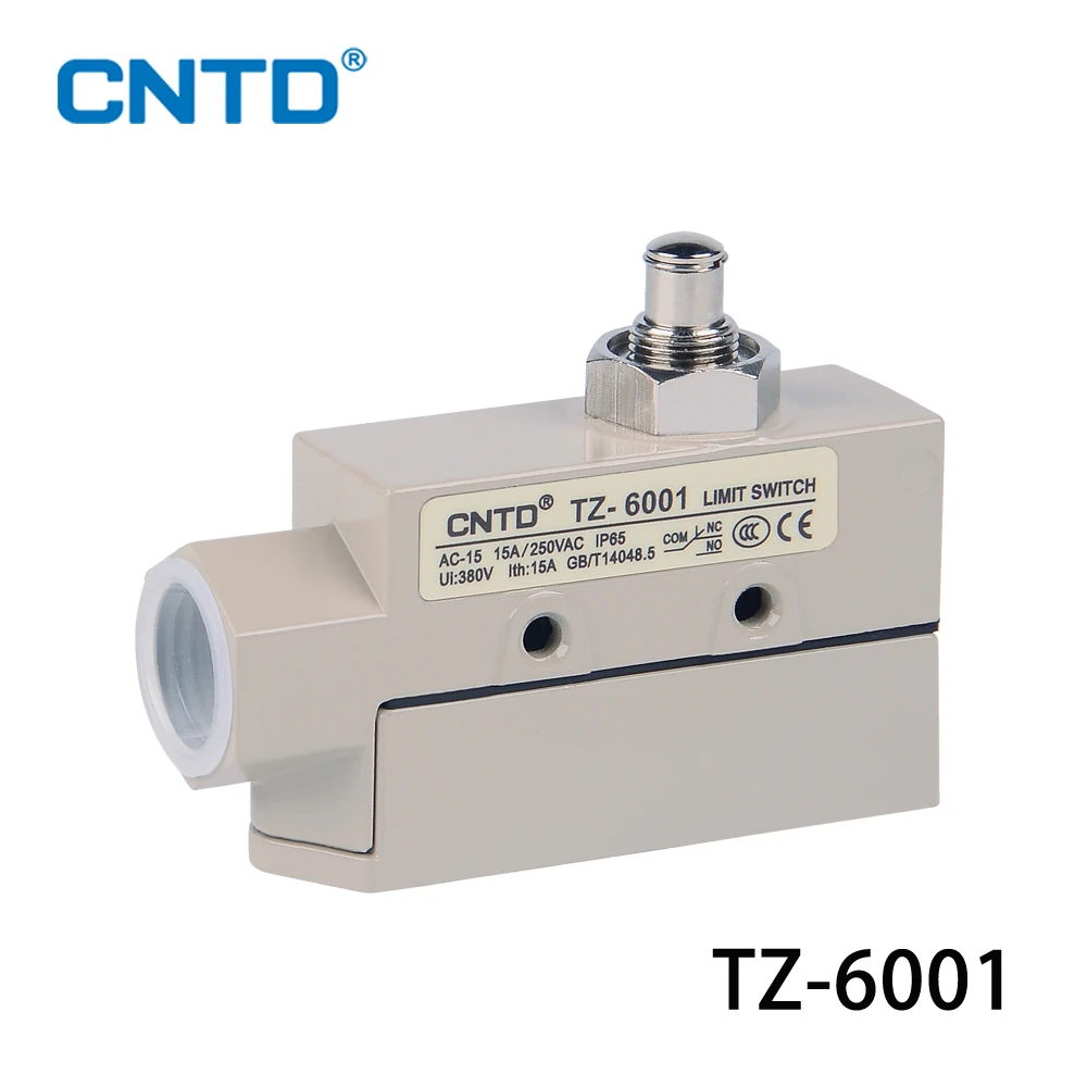 CNTD Sealed Limit switch NO NC 380V metal roller head travel switch IP65 waterproof TZ-6001 TZ-6002 TZ-6101 TZ-6102 TZ-6104