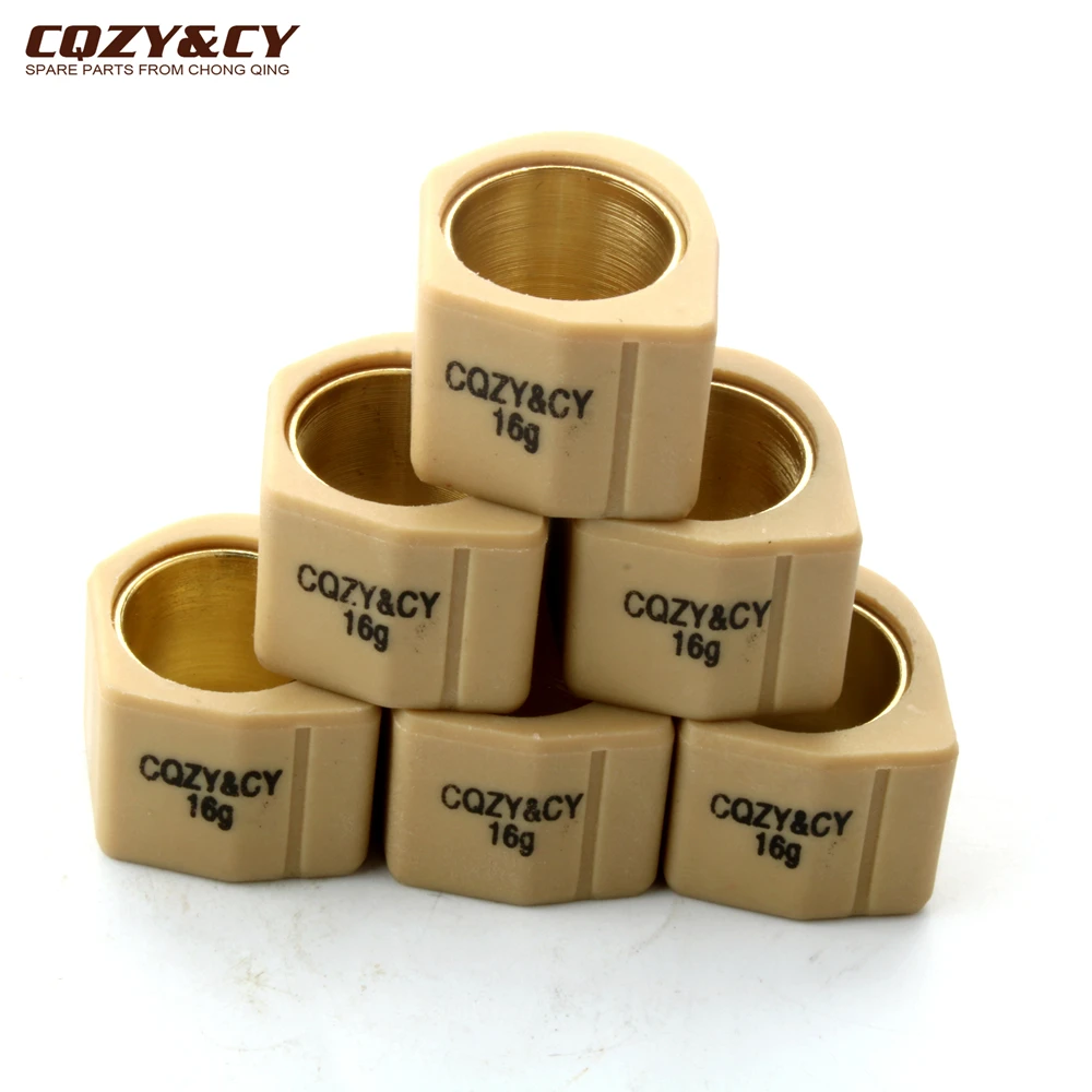 6PC Racing Quality Roller Weights 25x20mm 16grams For Kymco X Citing i ABS 400cc 2013-2015 Scooter