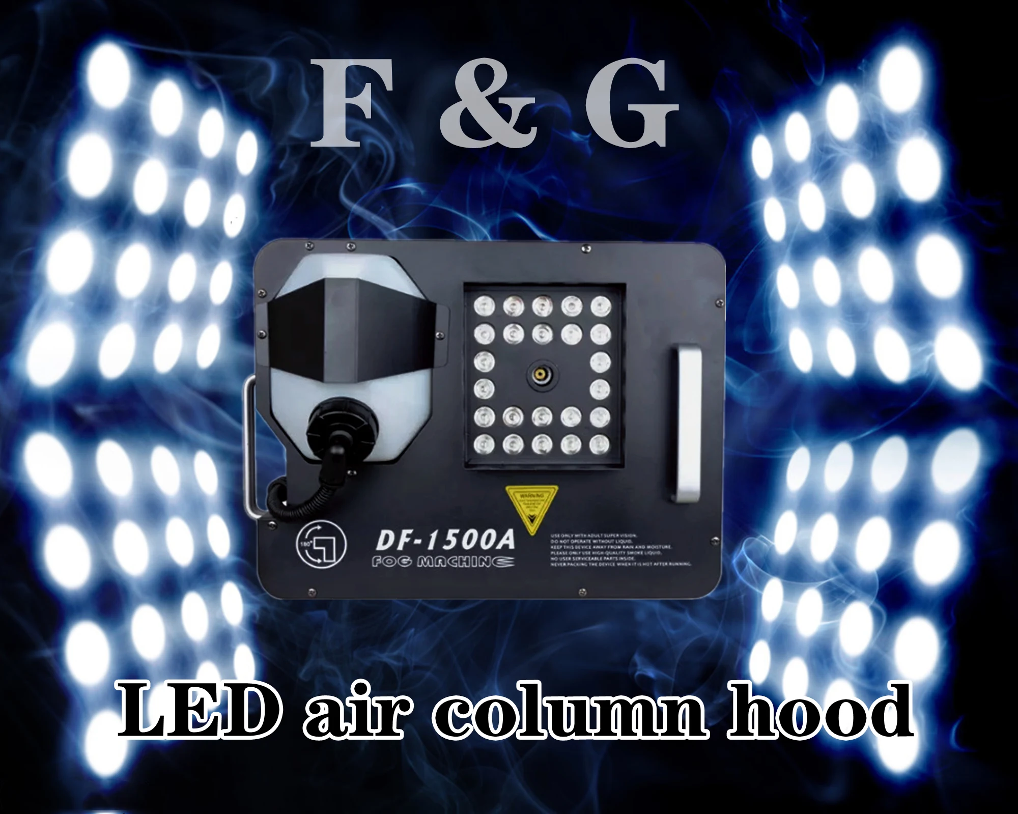 F & G 1500W СВЕТОДИОДНЫЙ машина тумана 24x9W RGB цвет светодиодный туман машина DJ KTV SHEHDS сценическое освещение дыма оборудование генератор/Завод PSA --- Азот Оборудование генератор