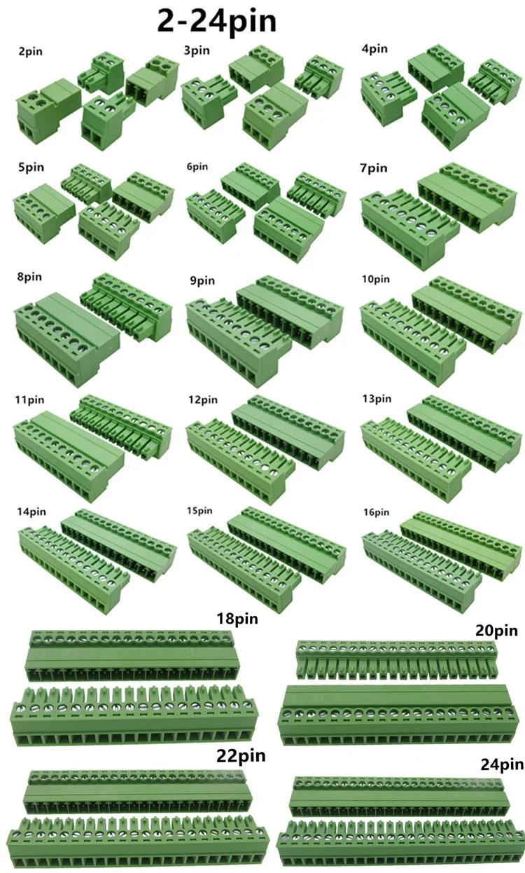 Mỏ Hàn-Mông Free 15EDGRK-3.81mm Nam Nữ Cắm 2edg Cắm Xanh Nhà Ga 2 Edgrk