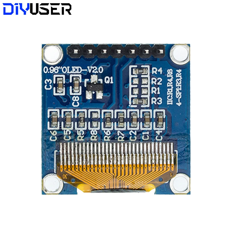 오리지널 0.96 인치 OLED 7 핀 SPI, 화이트, 블루, 옐로우, 블루 0.96 인치 OLED 모듈 128x64 OLED LCD LED 디스플레이 모듈 arduino용