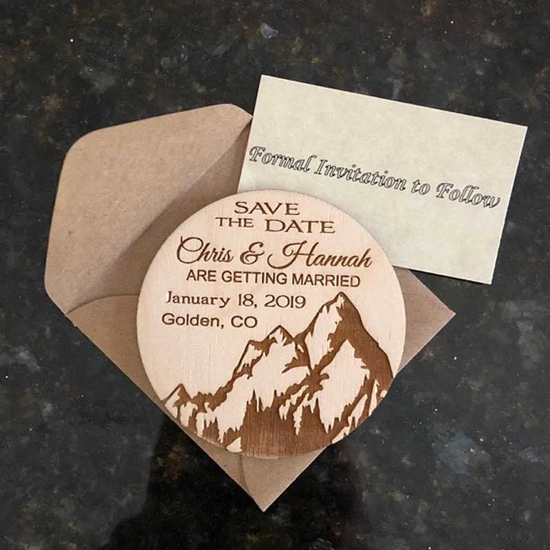 

Wooden save the date, wedding invitation Magnet, wedding favors, personalized save the date magnet ,Unique save the date