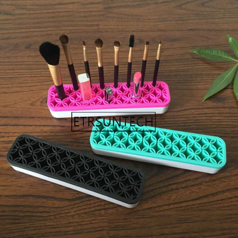 30pcs Silicone Makeup Brush Holder Organizer Facial Make Up Brush Drying Rack Cosmetics Brushes Display Shelf