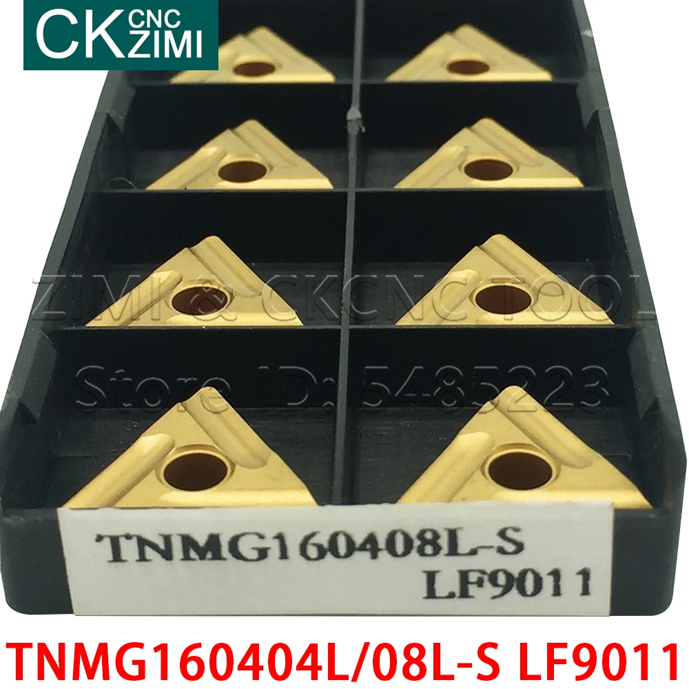 10 قطعة TNMG160404L-S LF9011 TNMG160408L-S LF9011 أدوات كربيد تحول إدراج CNC مخرطة الخشب تحول أدوات شفرة TNMG للصلب