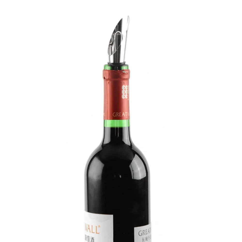 

Stainless Steel Wine Stopper Pouring Device Dual Wine Bottle Stopper Guide Liquor Pourers Free Flow Bottle Stopper Brand New