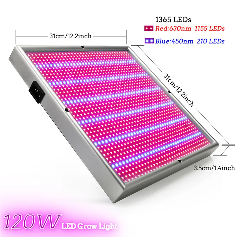 120W LED Full Spectrum Grow Light AC85-265V Phyto Lamp For Indoor Plant Greenhouse Vegs Flower Hydroponics System