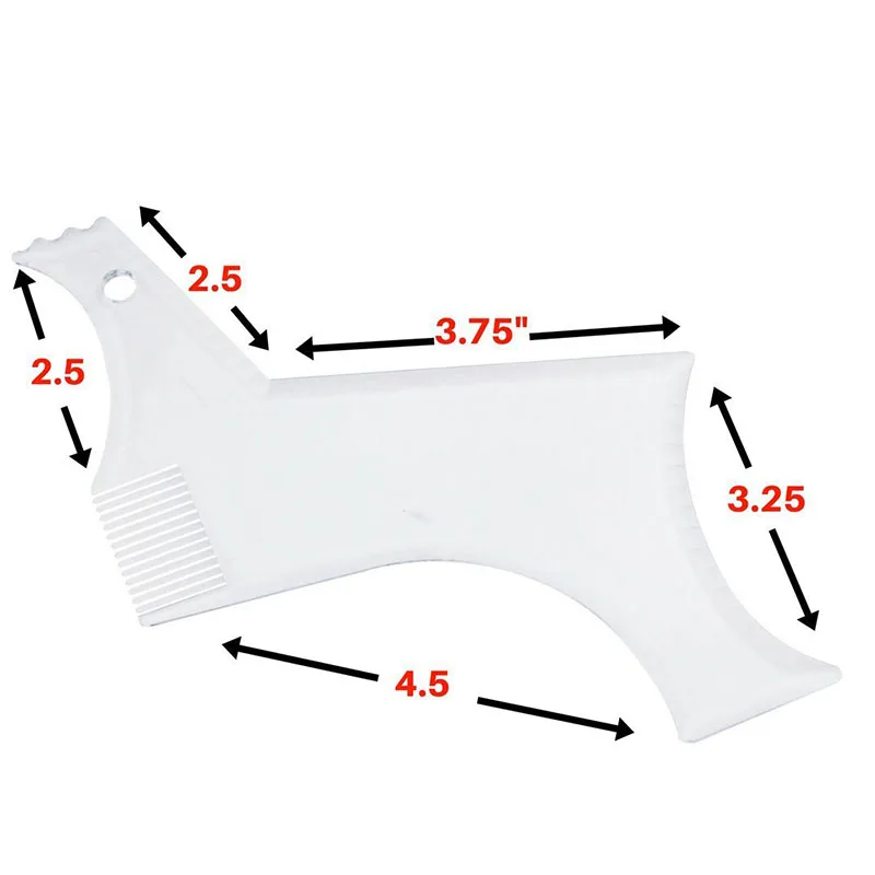 Men Beard Shaping Styling Template Comb Transparent Men\'s Beards Combs Beauty Tool for Hair Beard Trim Templates