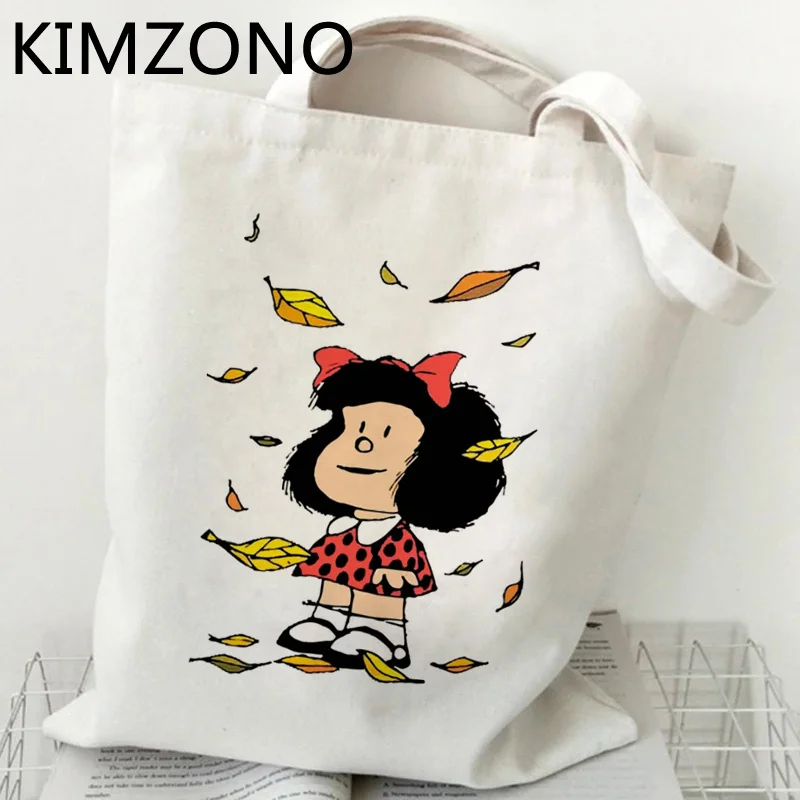 Mafalda shopping bag cotton bolsa shopper reusable bag ecobag jute sac toile