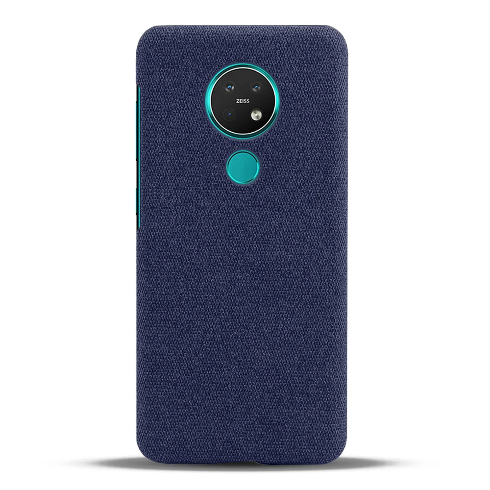 Cloth Leather Cover For Nokia 7.2 8.1 7.1 2.4 3.4 5.3 Slim Retro Cloth Hard PC Phone Case For Nokia 6.2 7 Plus 9 Pureview Funda