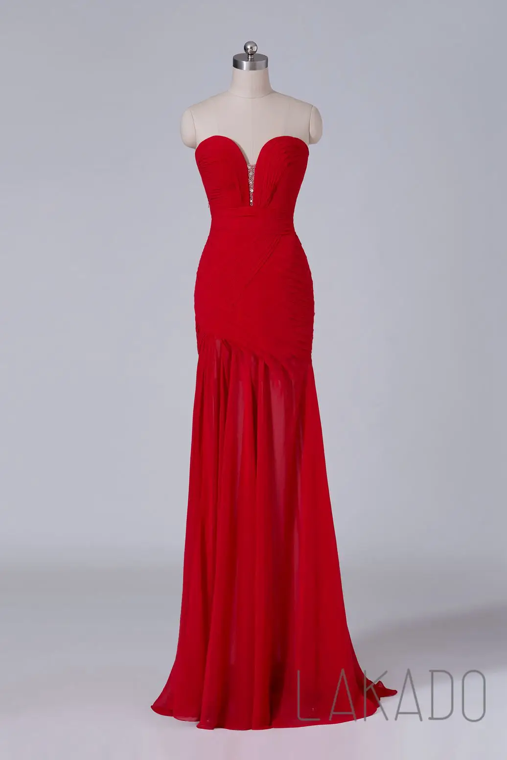 Real Photo Red Mermaid Vintage Sweetheart Bridesmaid Dress Wedding Party Dress