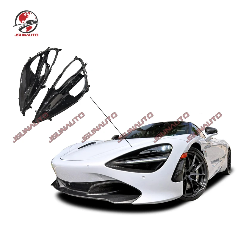 

Headlight Frame For Mclaren 720S MSO OEM Style Dry Carbon Fiber Headlight Cover Front Lampshade Trims For 720S Coupe