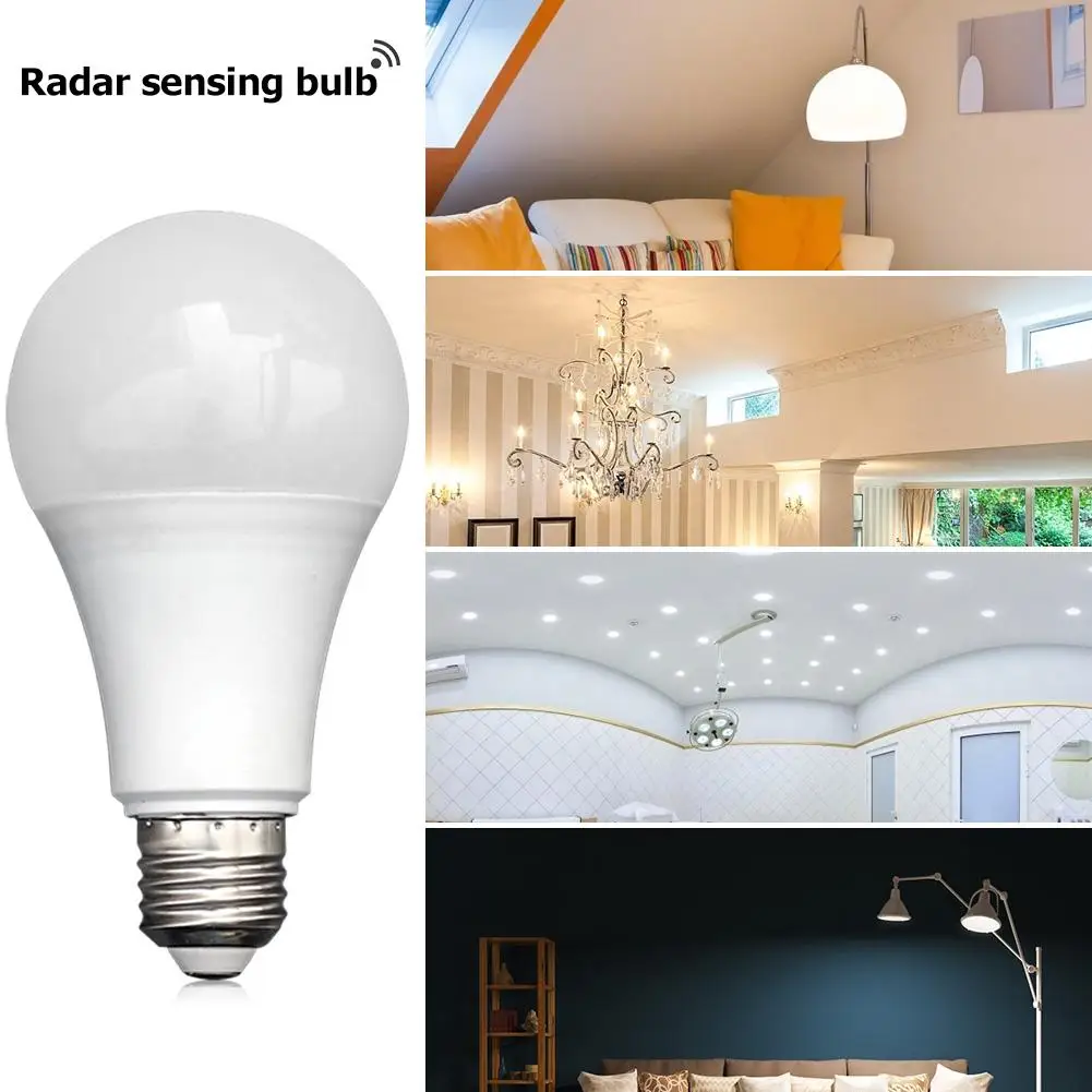 5/7/9/12W E27 LED Radar Bóng SMD5730 180-240V Cảm Biến Chuyển Động cảm Biến Thông Minh Bóng Đèn Ánh Sáng Trắng Tự Động Tắt/Ngày Cho Gia Đình