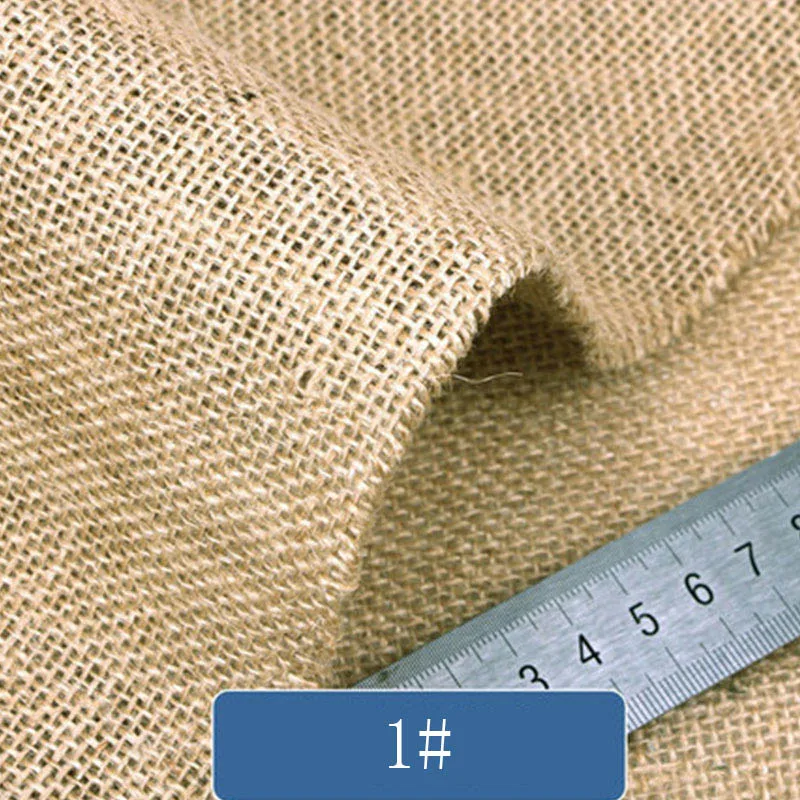 Textile Jute Mesh Fabric, Curtain Bag, Tablecloths, Placemats, Wedding Decoration, Burlap, Natural, 1m Width, 150cm