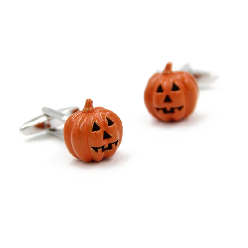 WHOLESALE Men's Fashion Christmas Cufflinks Cuff Links High Quality Luxury Halloween Pumpkin Style Jewelry for Mens Shirts