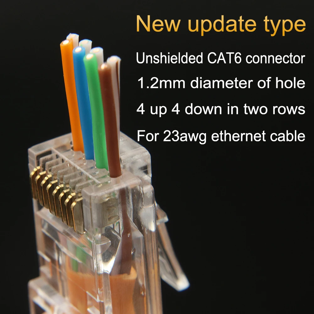 xintylink rj45 connector cat6 cat5e 50U/6U ethernet cable plug utp 8P8C rj 45 cat 6 network lan jack cat5 keystone ends modular