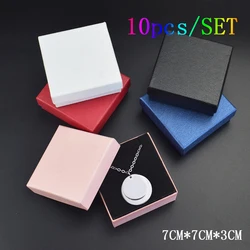 Cajas de Regalo para fiesta de boda, caja de dulces para collar, almacenamiento de joyas, embalaje de joyería, venta al por mayor, caja de arcoíris, 10 unids/lote