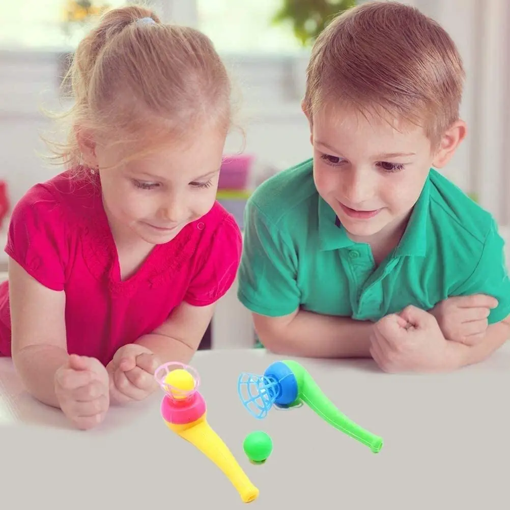 Tubo de soplado suspendido, tablero de varilla de bola para niños, entrenamiento de equilibrio, juego divertido de Nostalgia flotante, capacidad de