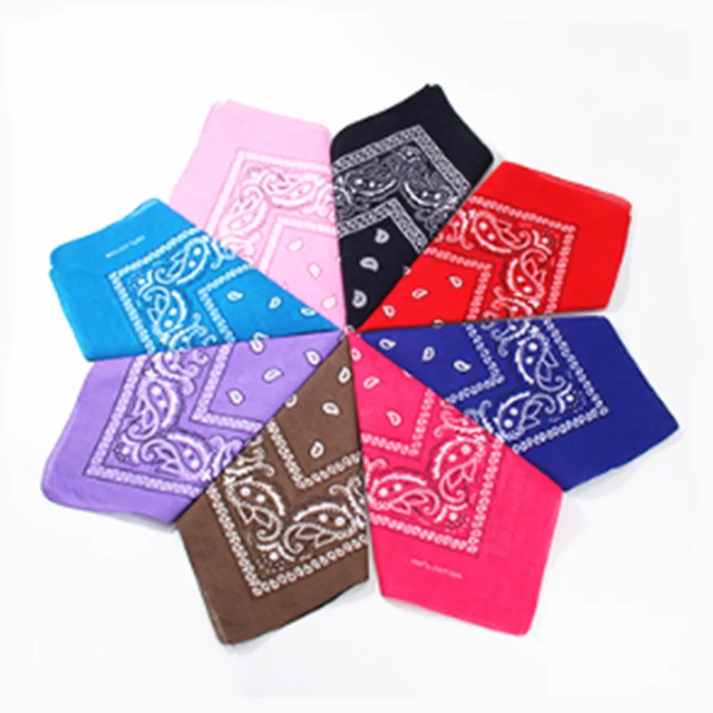 Hot！Wholesale Lot 100% Cotton Cashew flowers Bandanas double sided head wrap scarf H5