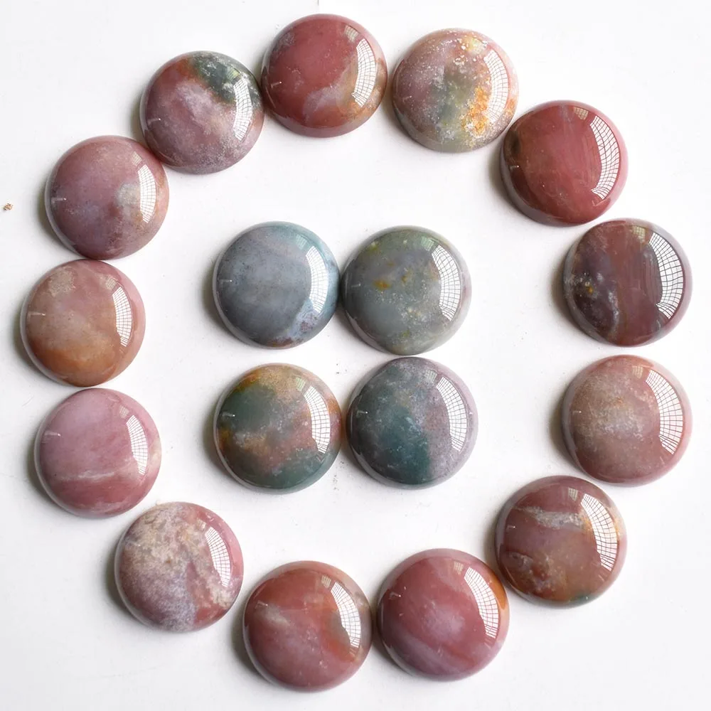 2020 fashion top quality Natural india onyx round cabochon 20mm stone beads 20pcs/lot Wholesale free shipping