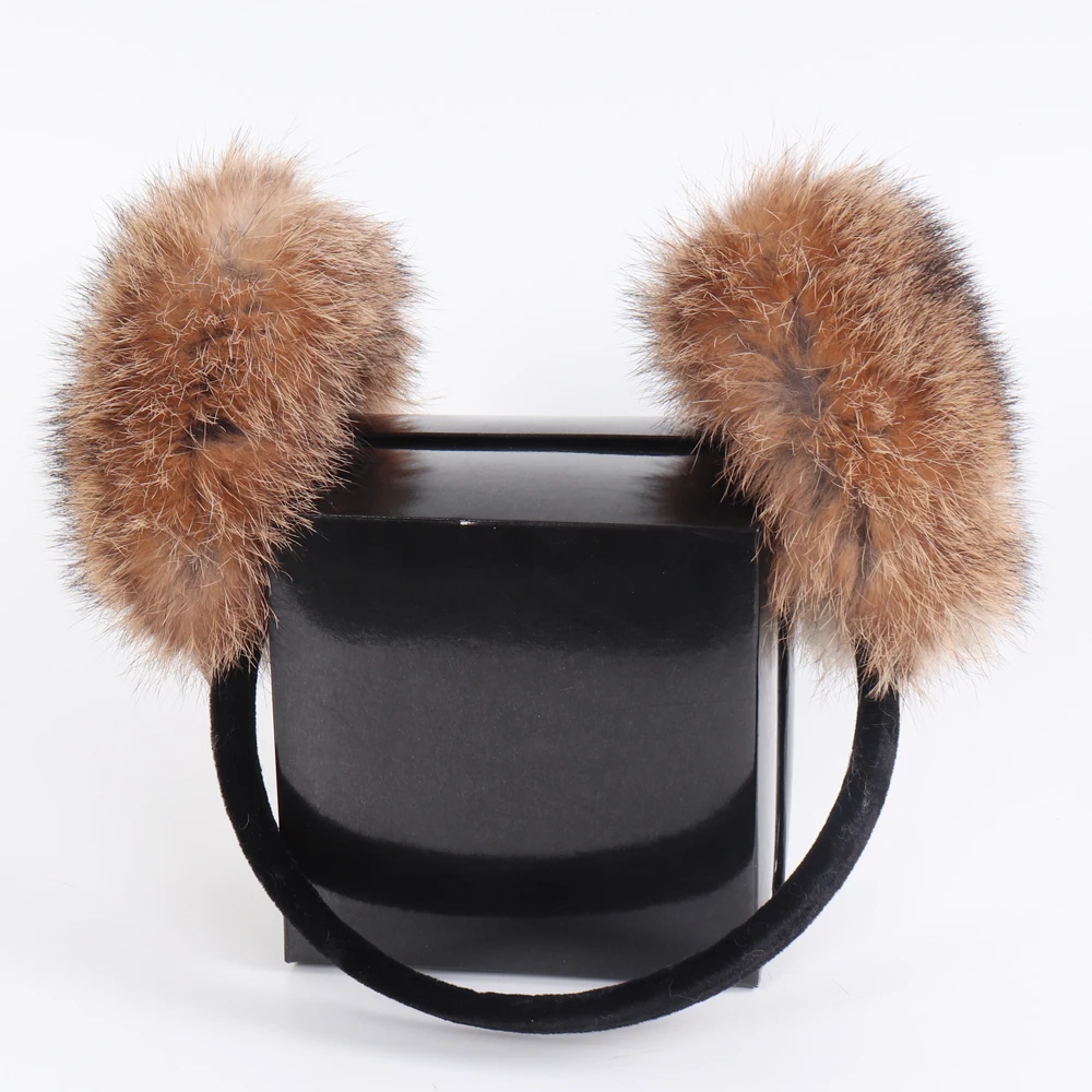 Nova chegada das mulheres inverno real pele de coelho earmuffs meninas quente pelúcia pele de coelho earflaps térmica senhora natural pele de coelho earmuff