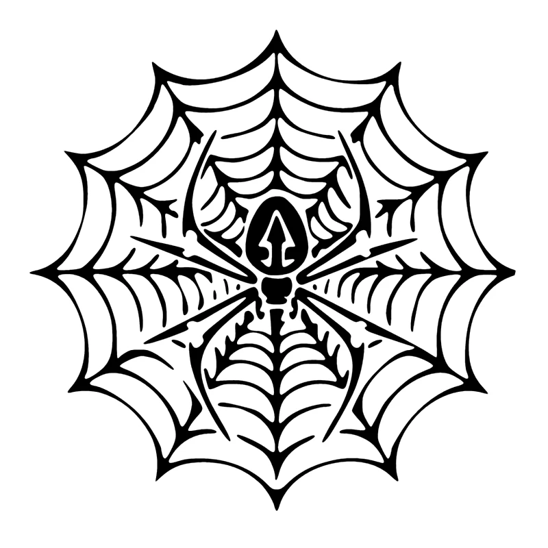 

40456# Black Transparent Die-Cut Vinyl Decal Spider and Web Car Sticker Waterproof Auto Decors