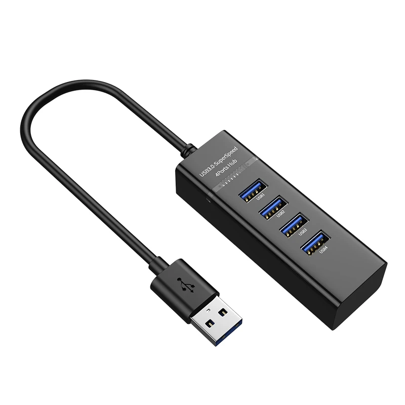 Usb3.0 Hub 4-Port عالية السرعة USB الخائن ل محركات الأقراص الصلبة محرك فلاش USB لوحة مفاتيح وماوس تمديد محول Usb Hub اكسسوارات الكمبيوتر