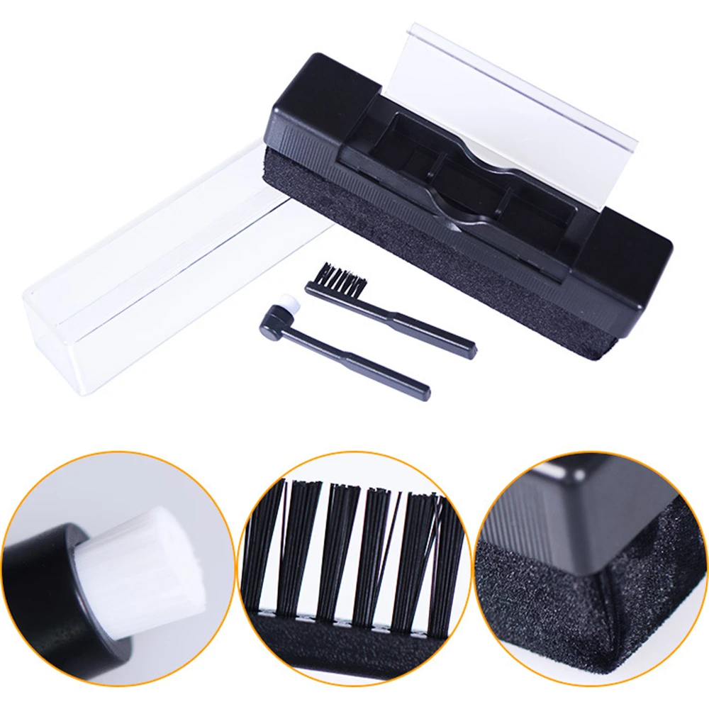 Vinyl Record Cleaner Set For Phonograph LP CD Fiber Velvet Anti Static Clean Brush Turntable Care Dust Remove Screen Clean Kit