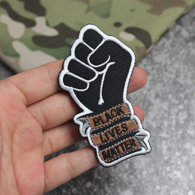 Fist Black Lives Matter Embroidery Patches Tactical Badges Everyone Love Life Refuel for Clothing Backpack Vest Stickers