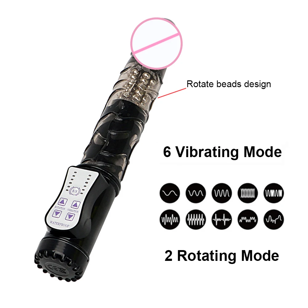 22cm Automatic Rotating Vibrators For Women Vaginal Stimulator Anal Plug Big Dildos Female Masturbator Artificial Penis Sex Toys