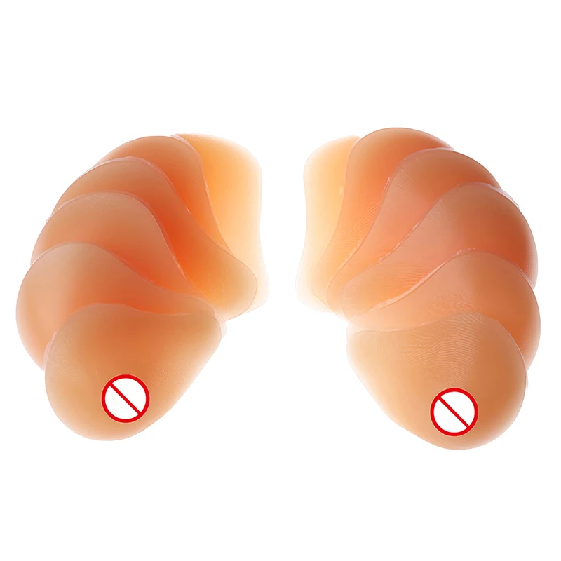 Silicone False Breast Fake False Breast Prosthesis Super Soft Silicone Gel Pad Supports Artificial Spiral For Women