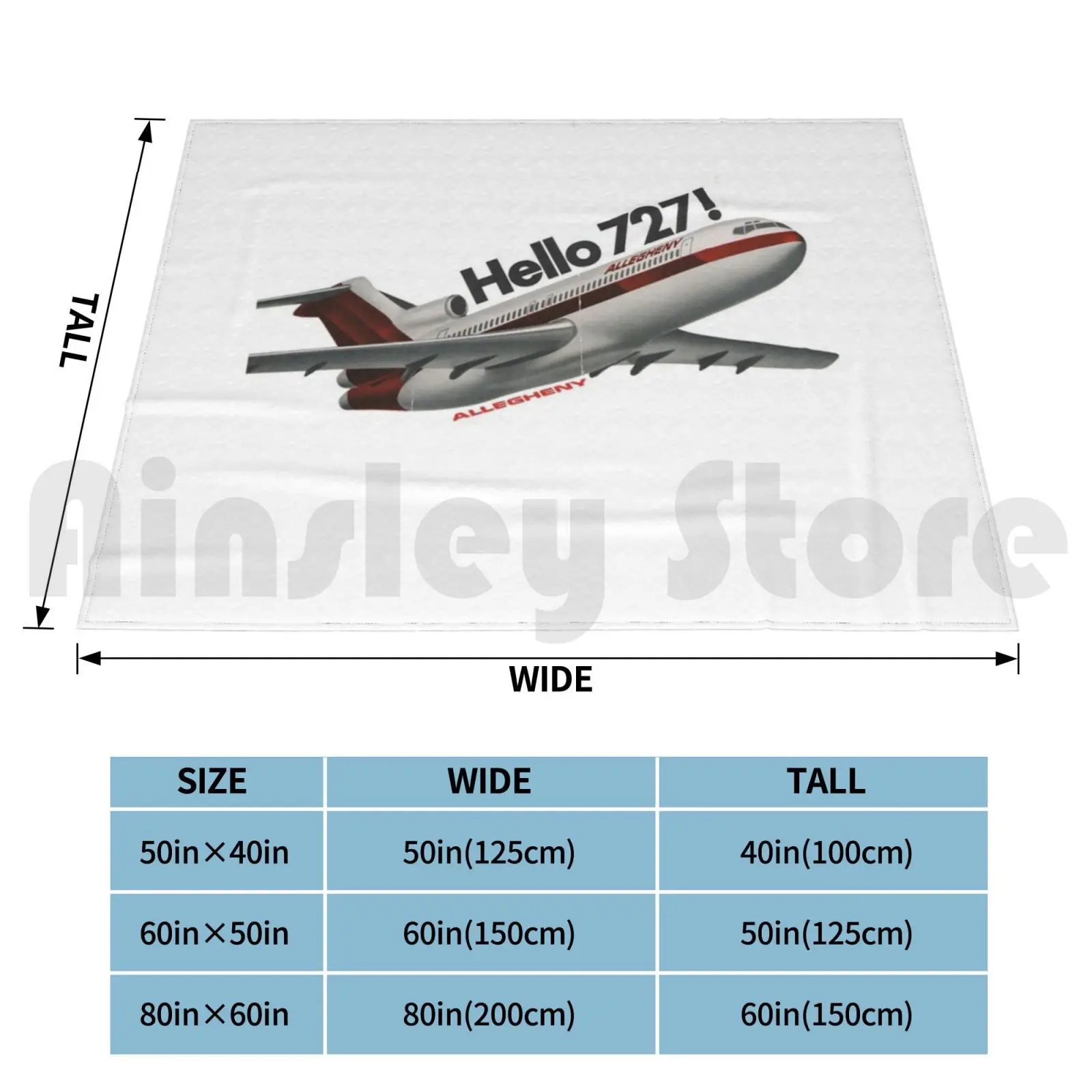 Blanket Hello 727!-Boeing 727 Design 3112 Boeing 727 B727 Boeing 727 Aviation Airplane