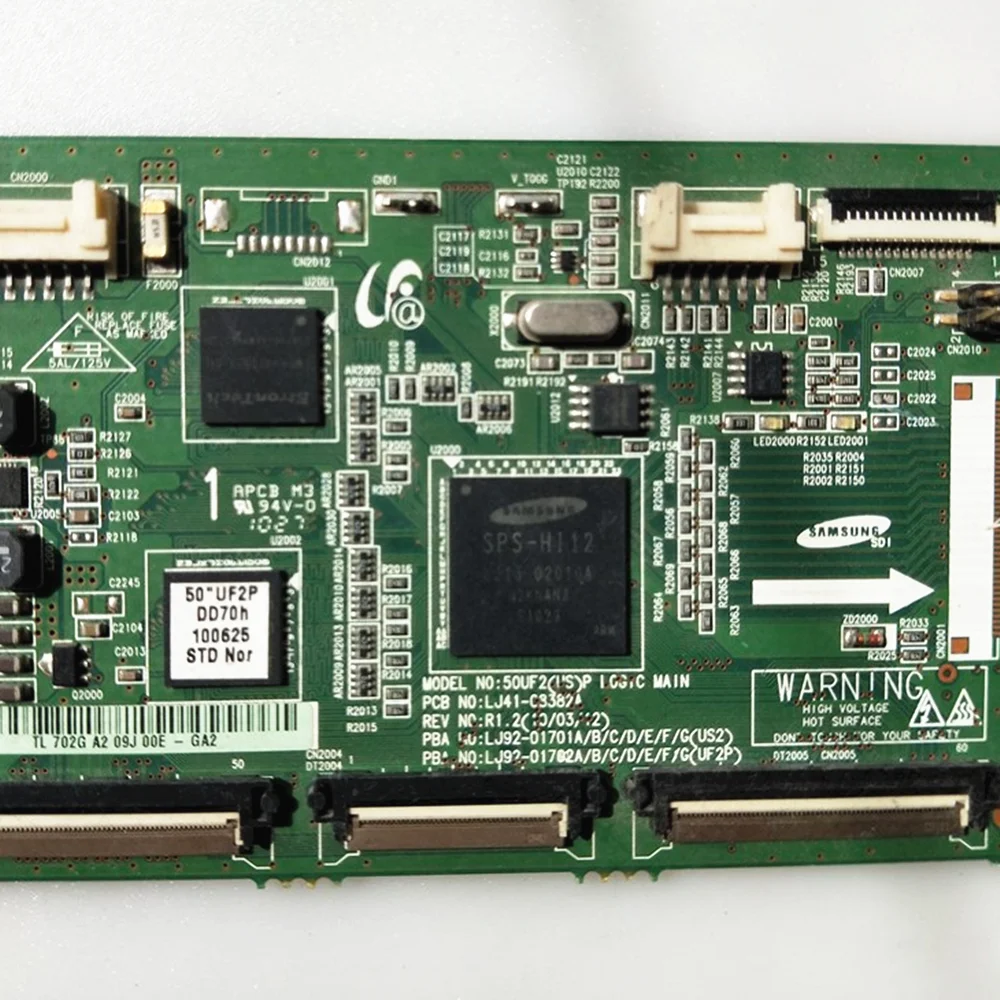 Placa lógica T-CON, LJ41-08382A 01702A para PS50C550G1W, PS50C580G1K, PS50C530, PN50C550G1F, PS50C550G1R, LJ92-01701A de pantalla