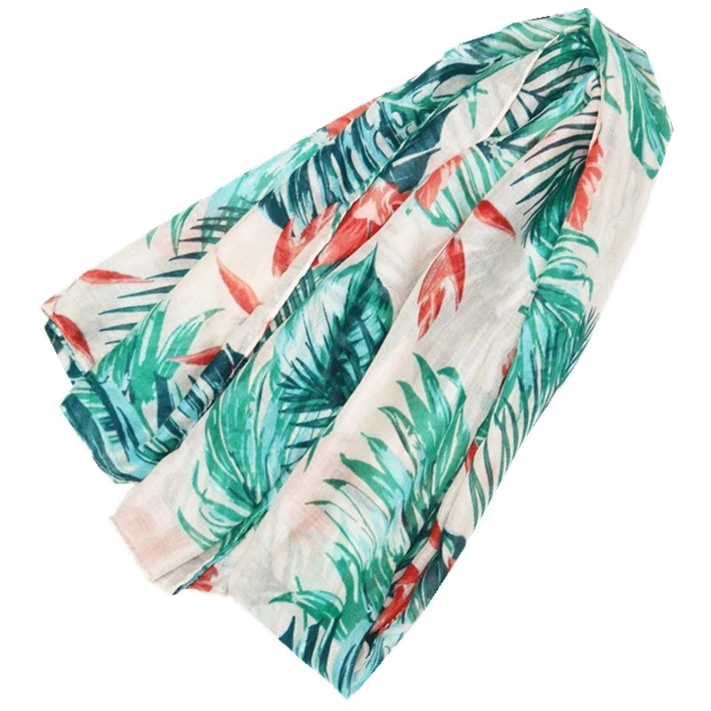 

New Design Hawaiian print shawl cotton sunscreen flower beach scarves vacation travel scarf 30pcs/lot free shipping by express