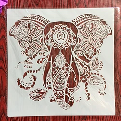 Animal Elephant Mold for Painting Stencils, DIY Craft, álbum de fotos estampado, cartão de papel gravado, madeira, tecido, parede, 30x30cm Tamanho