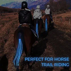 100CM Horse Tail USB Lights Chargeable LED Crupper Horse Harness Equestrian Outdoor Sport Flashing Riding Tail Lights Equipment